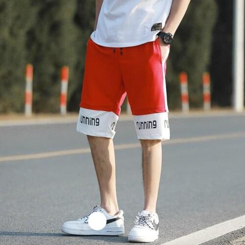 Beach Shorts Man Summer Shorts Men Pants Streewear Shorts Letter Fitness Workout Breathable Cotton Gym Short Trousers MKD068