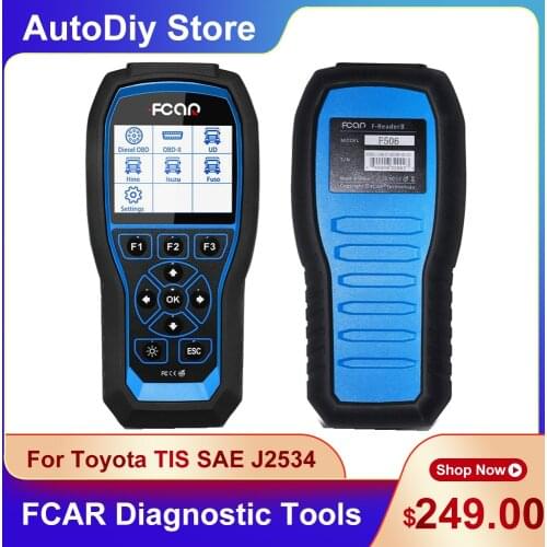 Fcar F506 OBD2 Scanner Code Reader OBDⅡ Professional Diagnostic Scanner Heavy Duty Diesel Truck with J1708 J1939 2 In 1 ABS SRS