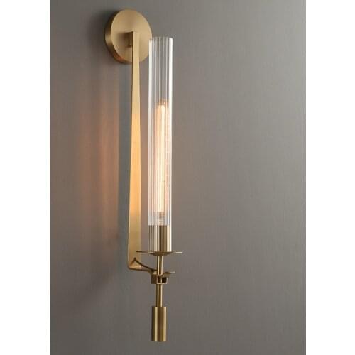 Modern Wall Lamp Glass Gold American Nordic Sconce New Retro vintage Living Room Bedroom Porch Aisle Balcony Dining Decor Light