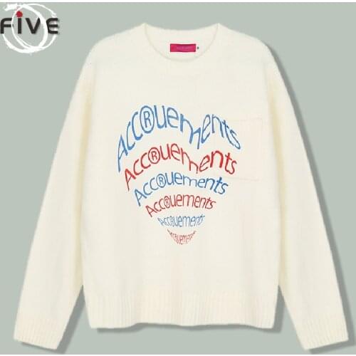 Hip Hop Love Print Sweater Men 2021 Harajuku Streetwear Letter Printing Knitted Sweaters Autumn Couple Unisex Oversized Pullover