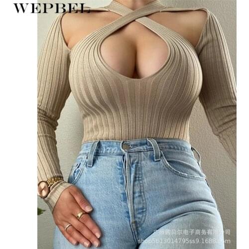 Wepbel Women's Knitted T-shirts