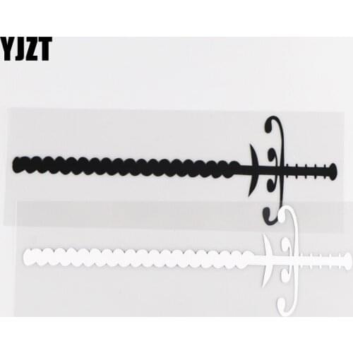 YJZT 5.5CM×16.5CM Cartoon Car Stickers Ancient Weapons Design Whip Creative Vinyl Body Decals 1C-0053