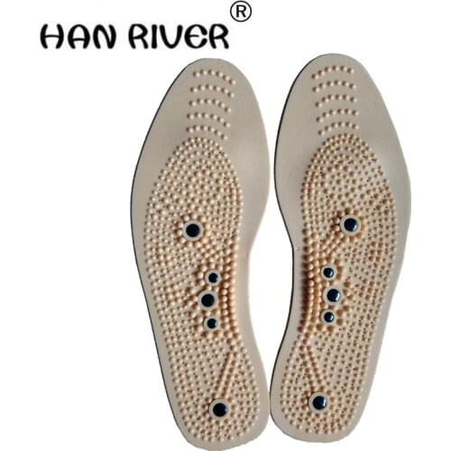 1 Pair Magnetic massage insoles, magnetic stone soles of the soles of mens womens breathable, full - foot health care insoles