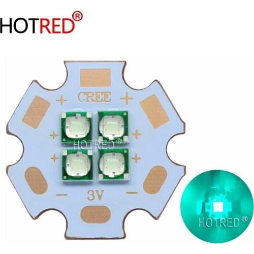 10W-12W 3V6V12V Epileds 3535 Cyan Color 495-500nm 4Chips 4LEDs Multi-Chip High Power LED Emitter Diode with 20mm Copper PCB