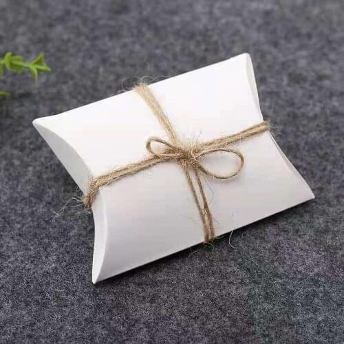 1000pcs 9x6.5cm Kraft Paper Pillow-Shaped Candy Box Bag Diy Wedding Party Birthday Gift Packaging Box Green Carton Bag Wholesale