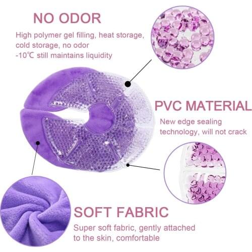 2 Pieces Breast Therapy Pack Gel Ice Pack Pads Hot Cold For Nursing Mother