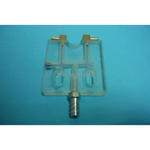 46*46*10mm Acrylic Water Jet Panel/ Water Spray Cooling Plate w/ Brass Nozzle, Taizhou Jicheng EDM Wire Cut High Speed Machine