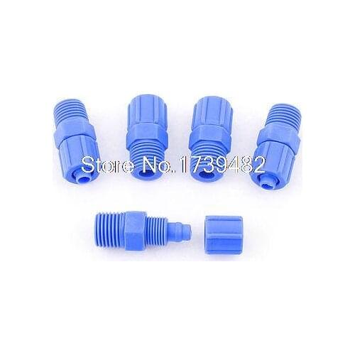 6pcs 13mm 1/4BSP Straight PVC Pneumatic Quick Pipe Coupler Joint for 8mm OD Hose