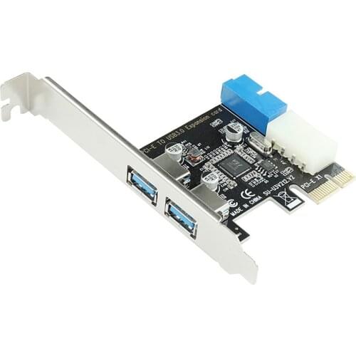 USB 3.0 PCI-E Expansion Card Adapter 2 Port USB3.0 Hub Internal 19pin 19 pin Header USB 3 to PCIE PCI express adapter Card