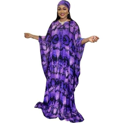 African Dresses For Women 2021 Summer Dashiki Long Maxi Dress Traditional Africa Clothing Fairy Dreess With Inner Kerchief