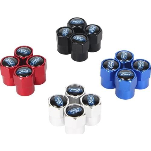 New 4PCS Auto Wheel Tire Valve Stem Caps Cover For Ford focus 2 focus 3 Fiesta EcoSport ESCORT Car accessories