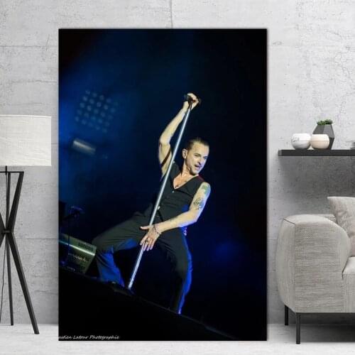 HD Prints Home Dave Gahan Silk Decor Handsome Painting Poster Black Wall Art Canvas Modular No Frame Pictures For Living Room