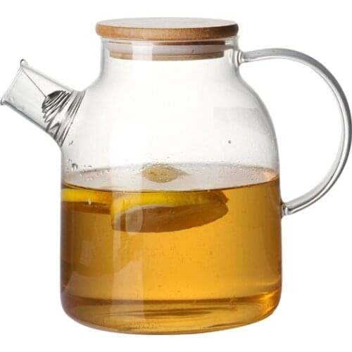 51 ounce Good Glass Teapot Borosilicate Glass Tea Pots Stovetop Safe Heat Resistant 1500 ml