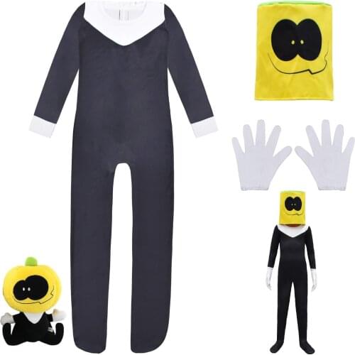 Skeleton Pumpkin Cosplay Costumes Friday Night Funkin Game Role Play Childrens Costume for Halloween Carnival Party Dress