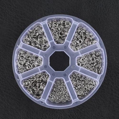 1600Pcs/Box Stainless Steel Open Jump Rings For Jewelry Making Connectors Split Rings Accessories Diy Jewelry Findings Supplies
