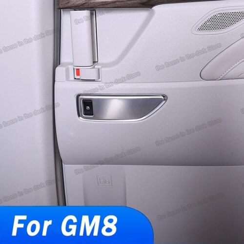 Lsrtw2017 Stainless Steel Car Middle Door Window Control Button Frame Trims for Trumpchi Gac Gm8 2017 2018 2019 2020 Accessories