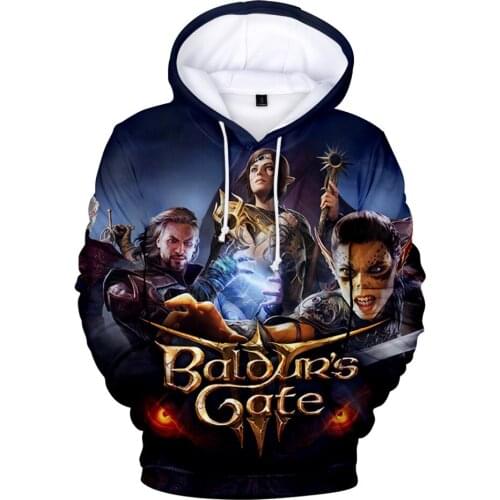 Fashion 2021 New Anime Baldurs Gate Sweatshirt Boys/girls Harajuku Hoodies Kids Hooded 3D Baldurs?Gate?III Clothe Kids Clothes