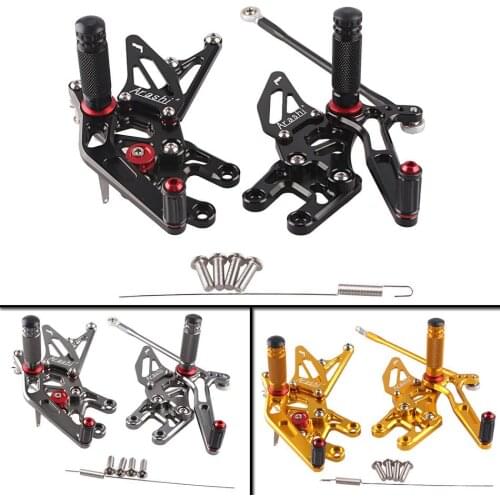 Motorbike Adjustable Rearset Rear Set Footpegs Foot Rest Peg For Kawasaki Ninja ZX10R 2004 2005 Pair Spare Parts