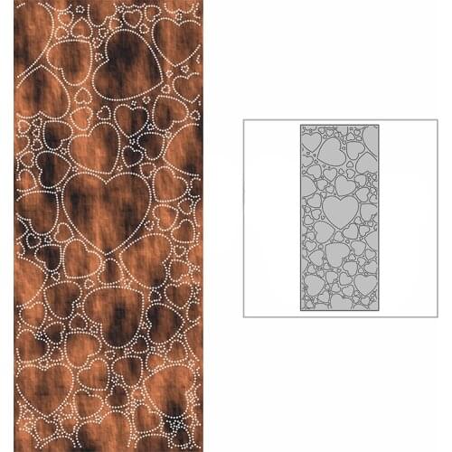 New Slim Spotted First Love Background Plate Craft Embossing Mold 2021 Metal Cutting Dies for DIY Scrapbooking Album Card Making