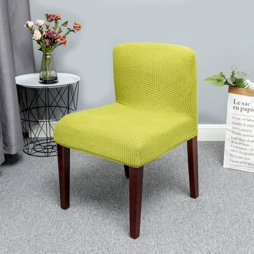 Solid Jacquard Chair Covers Stretch For Wedding Dining Room Office Banquet Low Back Chair Cover housse de chaise chair cover