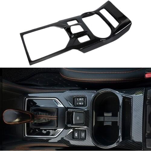 Fit Subaru XV Crosstrek 2018 2019 Car Door Handle Bowl Frame Covers Carbon Fiber Trim Interior Mouldings Decoration Accessories