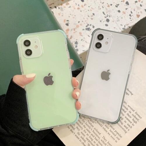 Antishock transparent Phone Case for iPhone12Mini 12 12Pro 12ProMAX 11 Pro XS Max XR XS X 6 7 8 Mobile Phone Case Cover