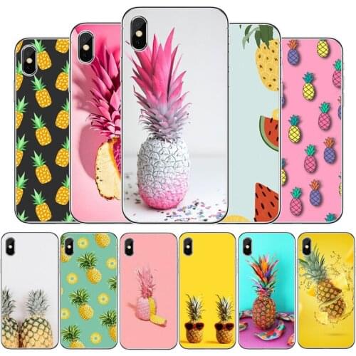 Fruit Pineapple Transparent phone case For iphone 12 11Pro Max 11 XR XS Max X 8 7 6 6S Plus 5 5S SE 2020 Back Cover Shell