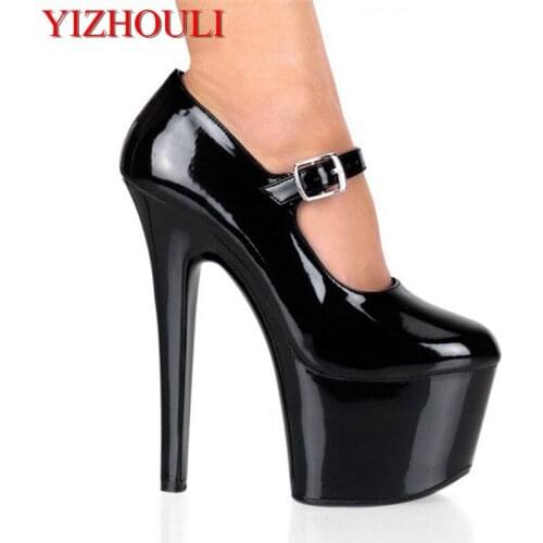 Sexy simple and comfortable 15cm high heels with runway shoes, super high heel club Dance Shoes