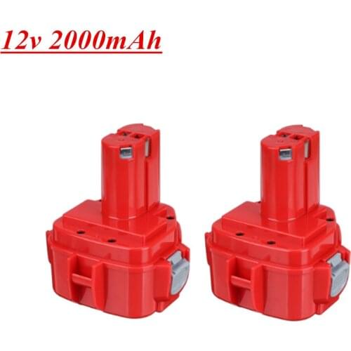 2000mAh 12V Ni-CD 2.0Ah Replacement Power Tool Battery for Makita 12V Battery PA12 1220 1233 1201 1222 1223 1235
