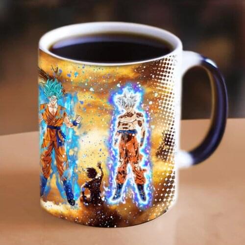 Super Goku Heat Sensitive Magic Color Changing 11oz Ceramic Tea Cup Coffee Mug Friends Birthday Gift