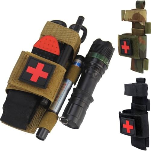 Tactical First Aid Kit Hanging Bag Scissors Cover Multi-Function CAT Tourniquet Bag Fast Hemostasis Medical Shear Molle Pouch