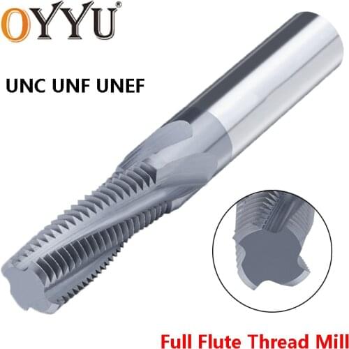 OYYU UNC UNF UNEF Threading Carbide Router Bit CNC Tungsten Thread Milling Cutter Cutting 1/4"x20 5/16"x18 3/8