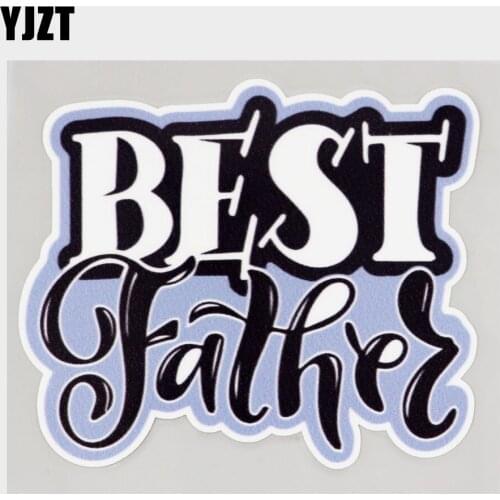 YJZT 13.5CM×11.1CM Creative Waterproof Best Father Decal PVC Car Sticker 11C-0109