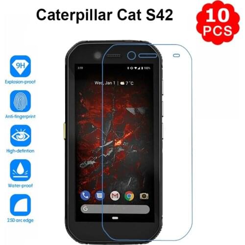 10Pcs Tempered Glass for Caterpillar Cat S31 S41 S42 S52 S60 S61 S62 Pro Protective Glass Screen Protector For Cat S62Pro Cover