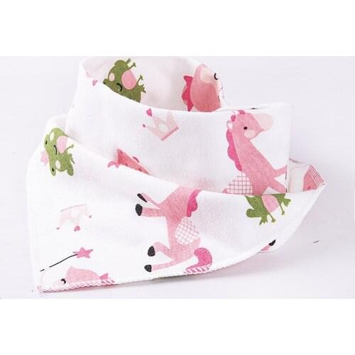 10Pc Bandana Cloth Baby Bibs for Boys Girls Animal Print Smock Cotton Scarf Feeding Collar Burp Accessories