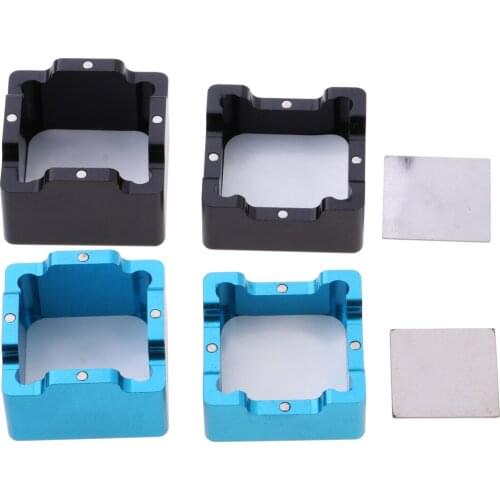 2Pcs Durable Chalk Holder Pool Snooker Billiard Magnetic Cue Chalk Holder Tip Table Chalk Aluminum Chalk Holder