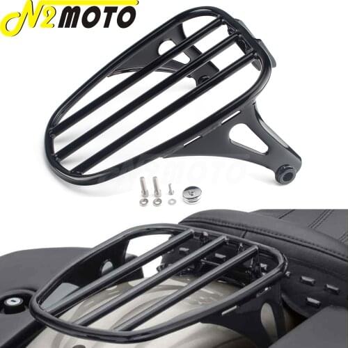 50300120 Motorcycle Gloss Black Rear Fender Rail Solo Seat Luggage Rack For Harley Softail Slim Street Bob FLSL FXBB 2018-2021