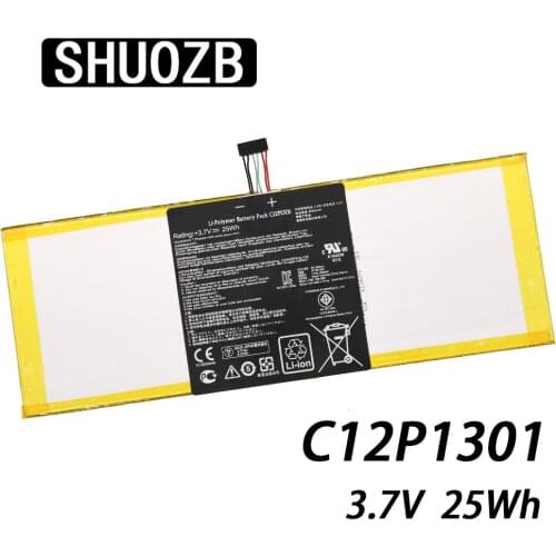 Laptop Battery C12P1301 For ASUS MemoPad 10.1" MEMO PAD K00A ME302C TF303K 1B014A 1D020A 1D021A 3.7V 25Wh Free shipping SHUOZB