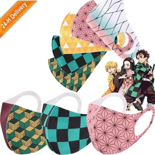 Demon Slayer Kimetsu No Yaiba Anime Masks Kamado Tanjirou Nezuko Mask Anime Cosplay Masques Props Halloween Face Accessorie