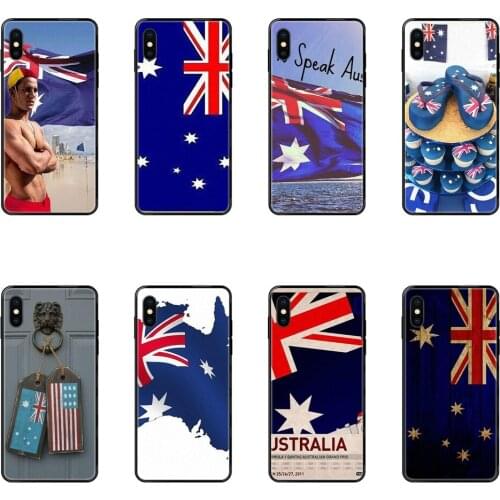 New Australian Australia Flag Replacement Black Soft Art Print Cover Case For Xiaomi Mi Note A1 A2 A3 5 5s 6 8 9 10 SE Lite Pro