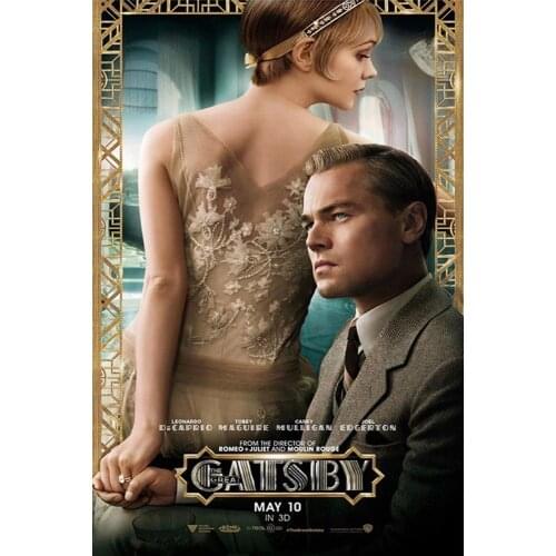 Home Decor Gatsby Leonardo DiCaprio Movie 1-Silk Art Poster Wall Sticker Decoration Gift