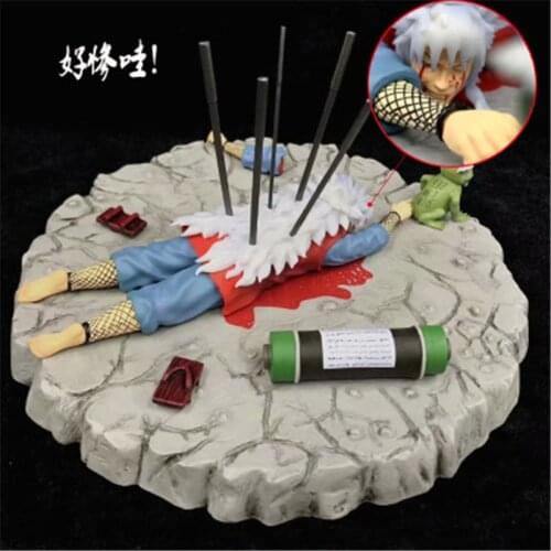Anime Naruto Jiraiya Dead PVC Action Figure Toy Naruto Statue Shippuden Figurine Pain Jiraiya Dead Collectible Toys Doll 9cm