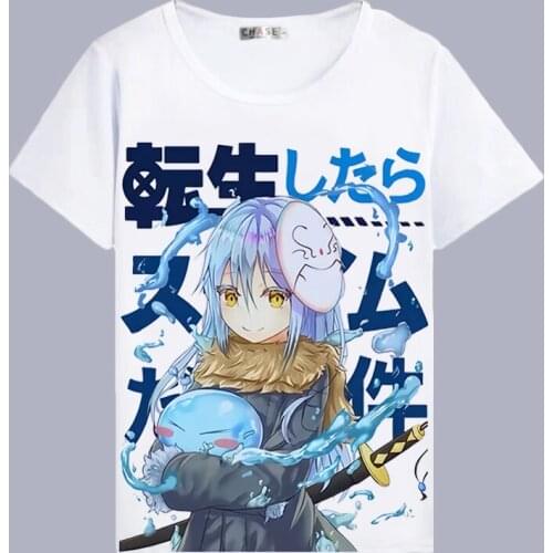 That Time I Got Reincarnated as a Slime Cosplay T Shirt Rimuru Tempest Anime Summer T-shirt Women/Men Top Tee Cosplay Costume