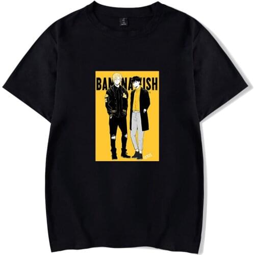Anime BANANA FISH 2 T shirts Men Women T-shirts Casual Sports Round Neck Plus Size Casual Short Sleeve Cotton Full Regular Top
