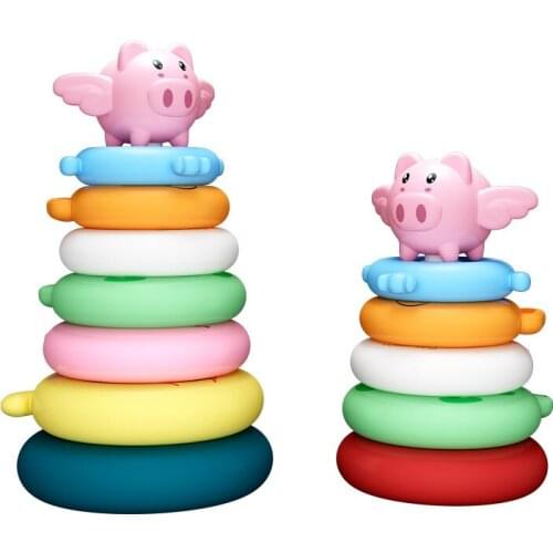 Baby & Toddler Toys Sorting, Nesting & Stacking toys bath baby toys rainbow baby Stacking toy juguetes bebe baby speelgoed sale