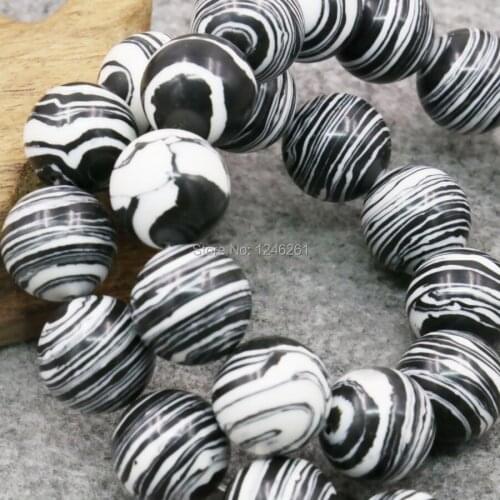 6 8 10 12 14mm Lucky Stone Turkey Zebra Jewelry DIY Loose Beads Stone Accessory Parts Handmade Fashion Jewelry Making Design