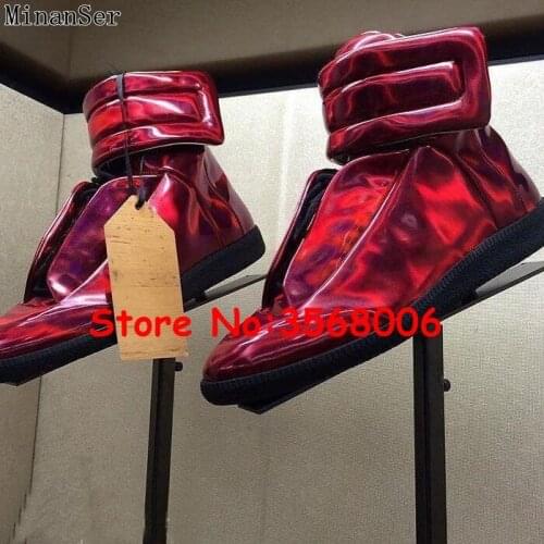 High Top Arena Trainers Shoes Patchwork Mens Outdoor Casual Sneakers Genuine Leather Leisure Street Style Male Shoes Euro sIZE46