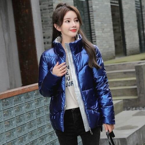 2020 Autumn Womens Winter Coats Fashion Light ultra Stand Collar Parkas Winter Jacket Women Pockets Padded Cotton Coat