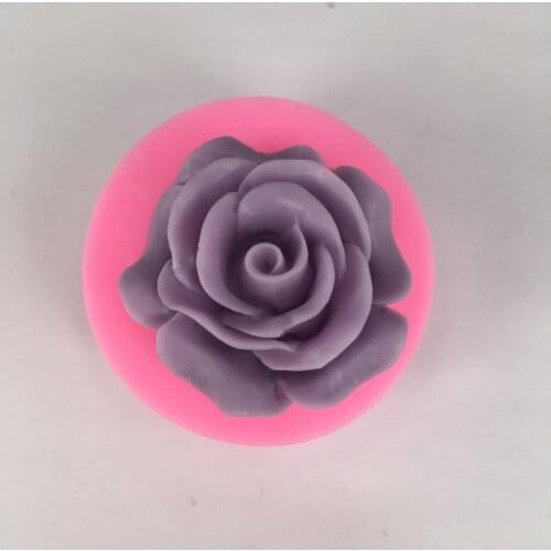 Small 3d Rose Flower Mould for sugar craft cake deocration DIY Handmade silicone soap molds
