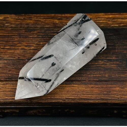 Natural Black Tourmaline Wand Crystal Quartz Points Healing Pillar Gifts Home Decor